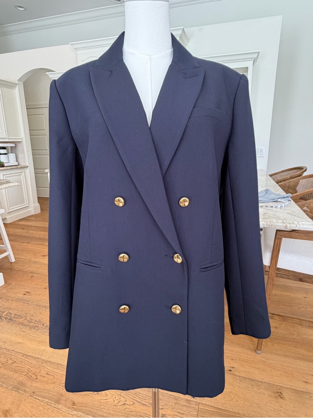 Tuckernuck Navy Jacket with Gold Label Detail